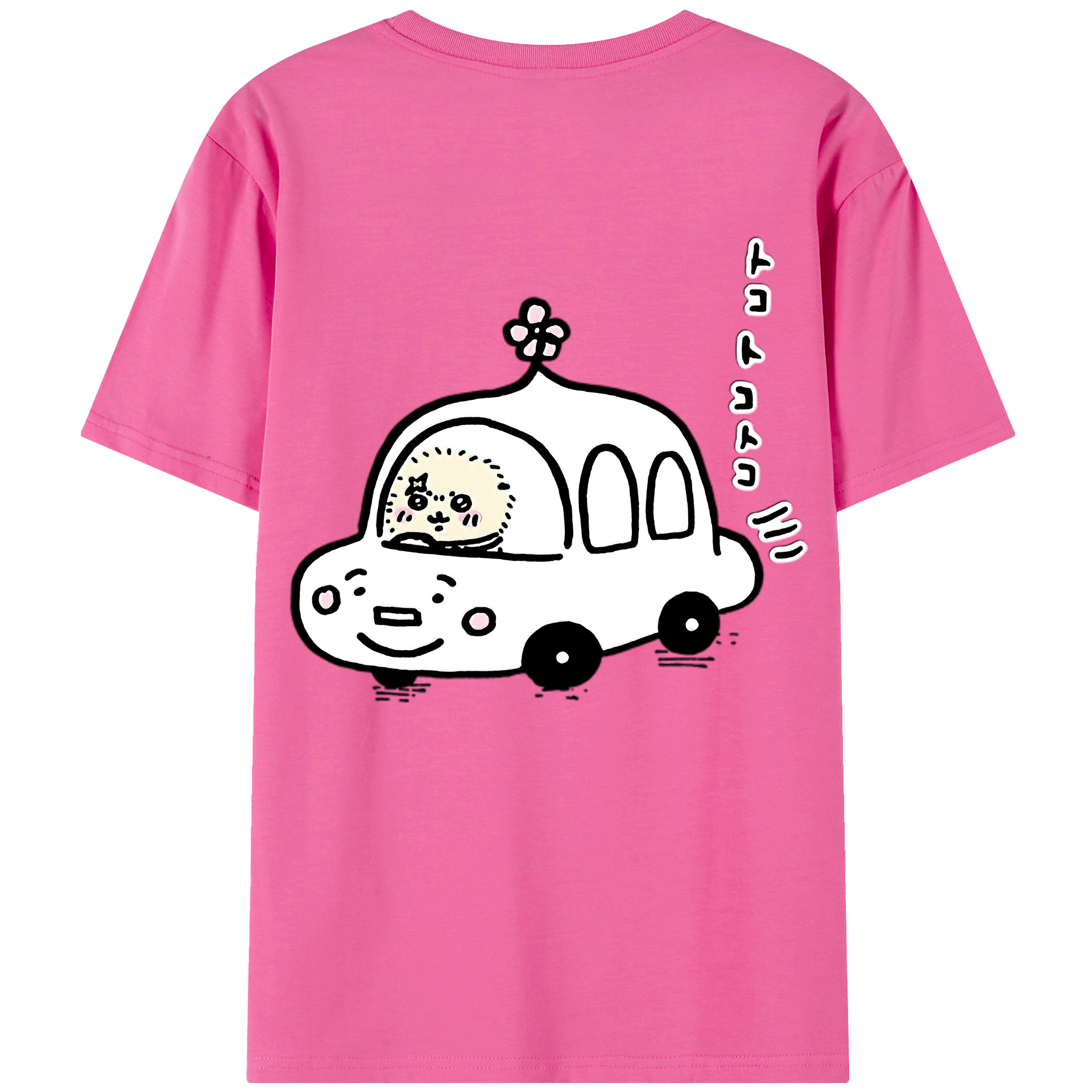 （画像用） ちいかわ ラッコ Chii-kawa Sea otter レディース半袖Tシャツ(バックプリント)